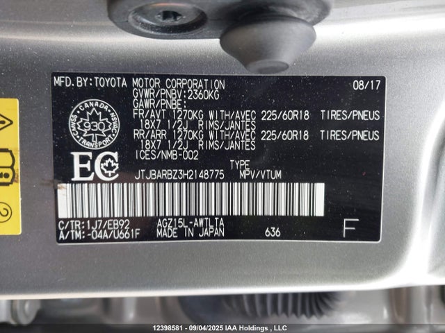 JTJBARBZ3H2148775 Lexus 8ar-fts