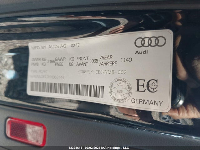 Audi A4 2017 WAUNNAF47HN063146 Image 9