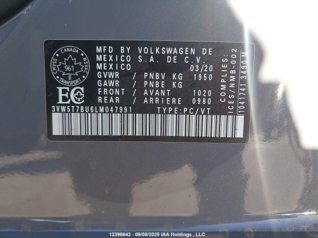 3VW5T7BU6LM047991 Volkswagen 2.0 tsi