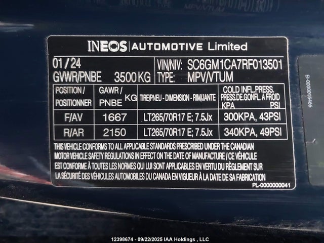 Ineos Petrol Leviii 2024 SC6GM1CA7RF013501 Image 9
