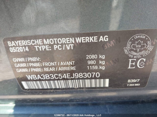 WBA3B3C54EJ983070 BMW 328I