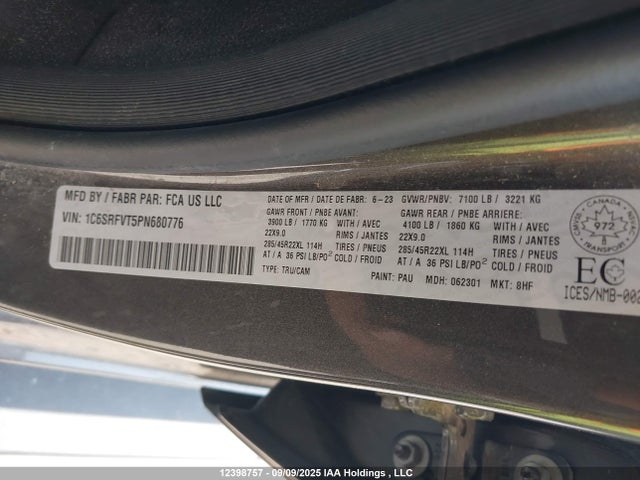 RAM 1500 2023 1C6SRFVT5PN680776 Image 9