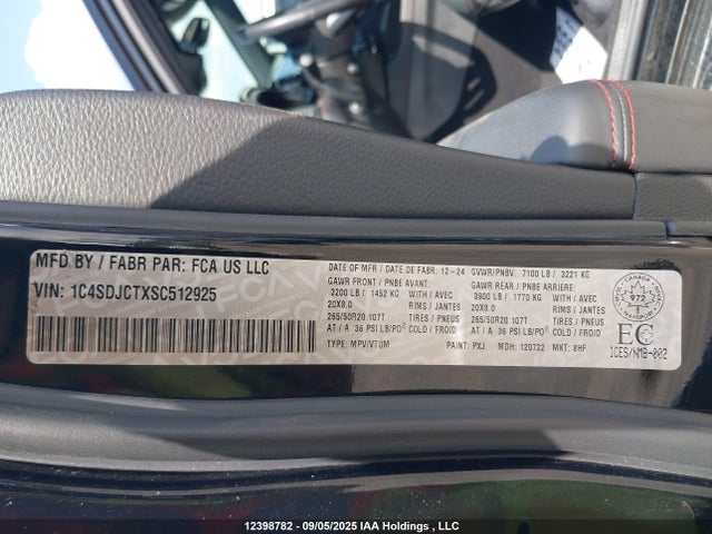 1C4SDJCTXSC512925 Dodge Durango