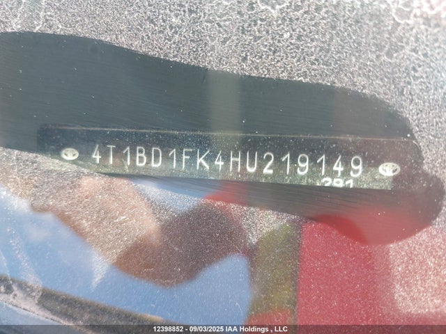 Toyota 2ar-fxe+2jm 2017 4T1BD1FK4HU219149 Image 16
