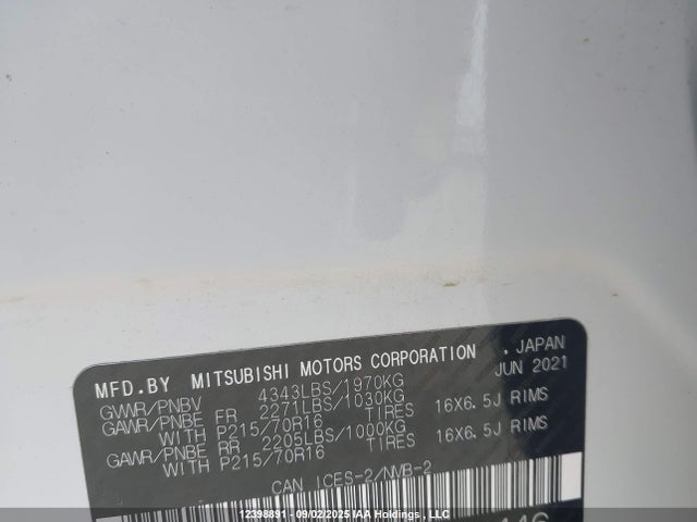 JA4AJVAW8MU607306 Mitsubishi mivec