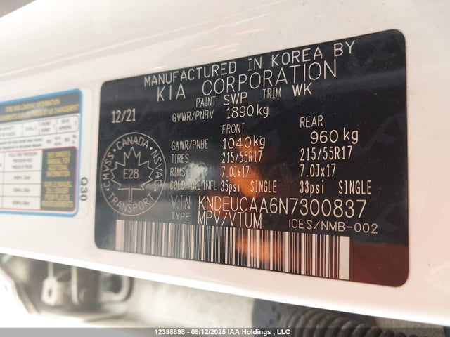 KIA nu 2022 KNDEUCAA6N7300837 Image 9