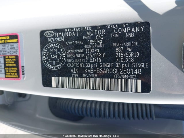 Hyundai mpi nu pe 2025 KM8HB3AB0SU250148 Image 9