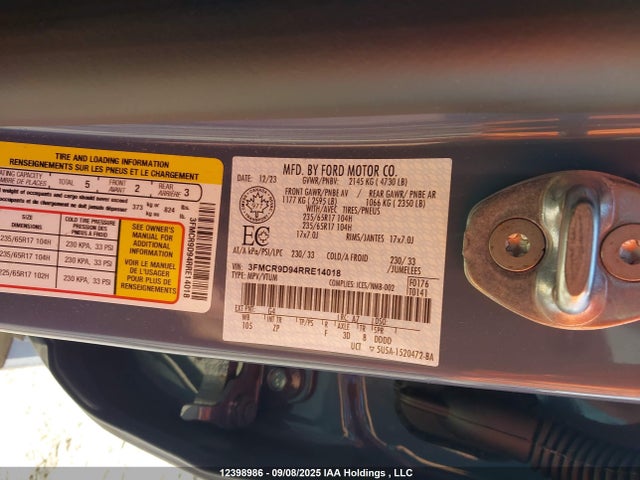 3FMCR9D94RRE14018 Ford gtdi