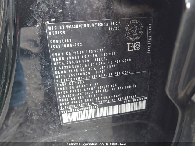 3VV4B7AX4RM039640 Volkswagen Tiguan Highline R-line