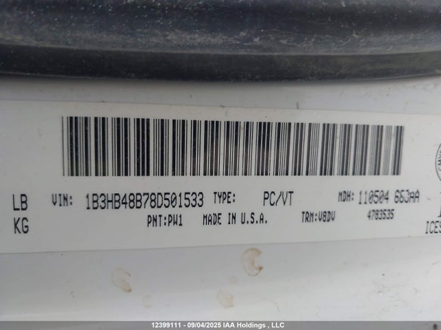 Aukcja sprzedaży 2008 Dodge Caliber Sxt, vin: 1B3HB48B78D501533, numer aukcji: 12399111