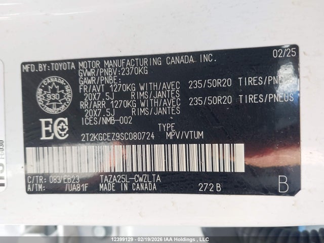 Lexus NX 350 2025 2T2KGCEZ9SC080724 Image 9
