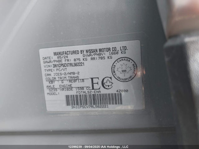 3N1CP5CV7RL562221 Nissan Kicks