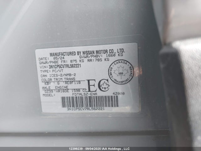 3N1CP5CV7RL562221 Nissan Kicks