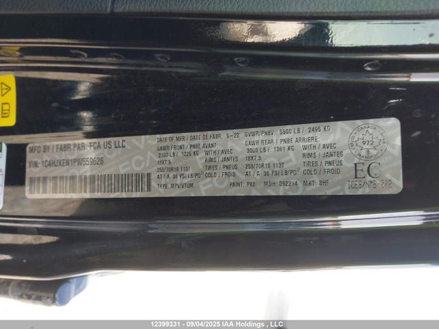 1C4HJXEN1PW559626 Jeep Wrangler 4-door Sahara
