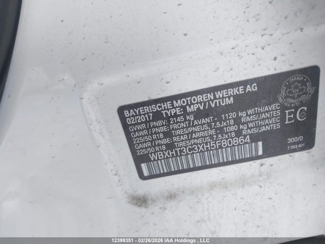 WBXHT3C3XH5F80864 BMW X1 Xdrive28i