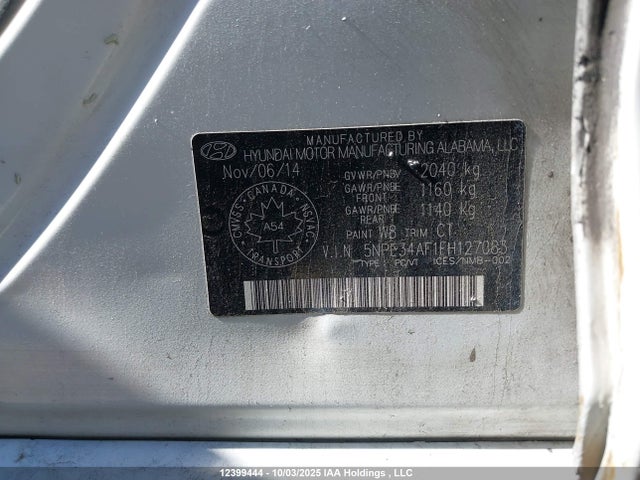 5NPE34AF1FH127083 Hyundai dohc gdi theta-ii