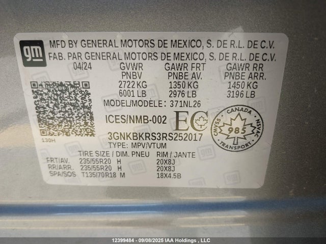 Chevrolet lgx 2024 3GNKBKRS3RS252017 Image 18