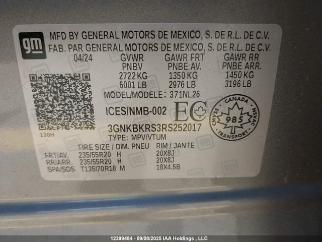 Chevrolet lgx 2024 3GNKBKRS3RS252017 Image 9