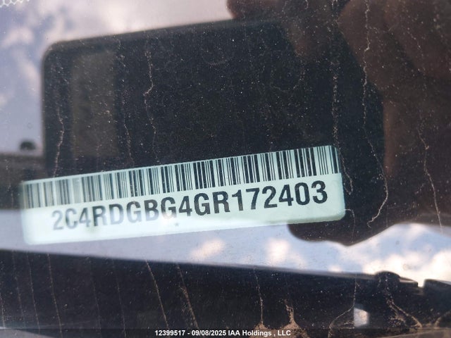 2C4RDGBG4GR172403 Dodge 2016