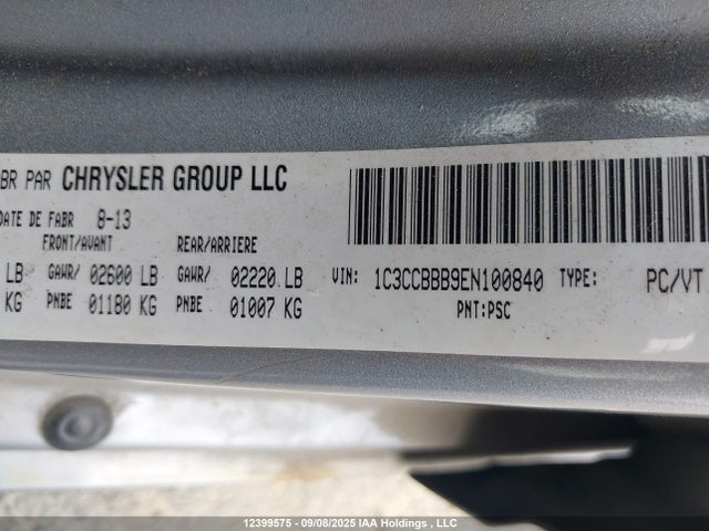 Chrysler 200 2014 1C3CCBBB9EN100840 Image 9