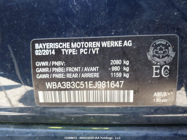 BMW 328I 2014 WBA3B3C51EJ981647 Image 9