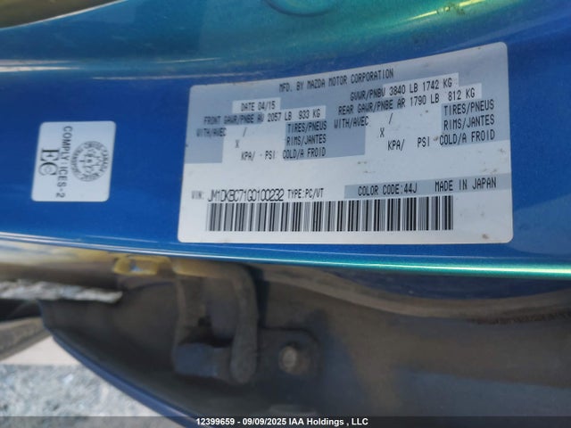 JM1DKBC71G0100232 Mazda pe