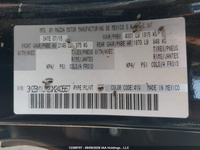 3MZBM1U72GM240567 Mazda pe