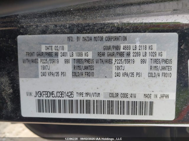 JM3KFBDM5J0361426 Mazda py cylinder deactivation