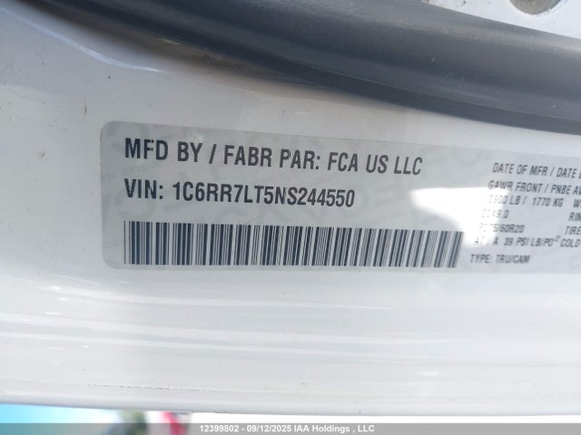 RAM 2022 2022 1C6RR7LT5NS244550 Image 9