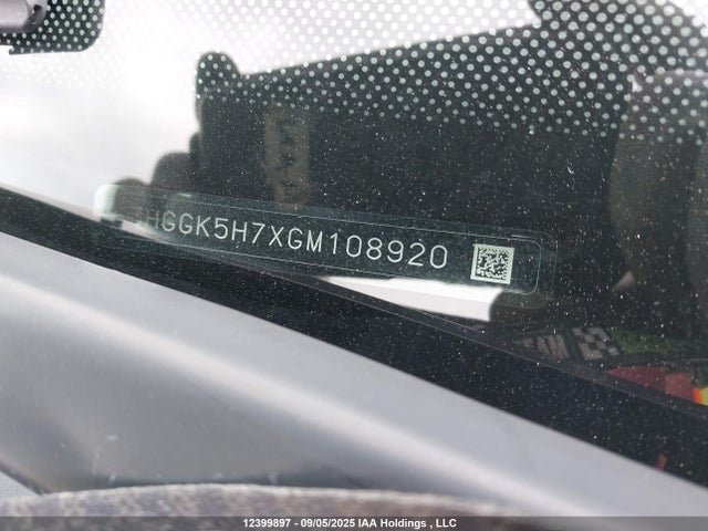 3HGGK5H7XGM108920 Honda l15b1