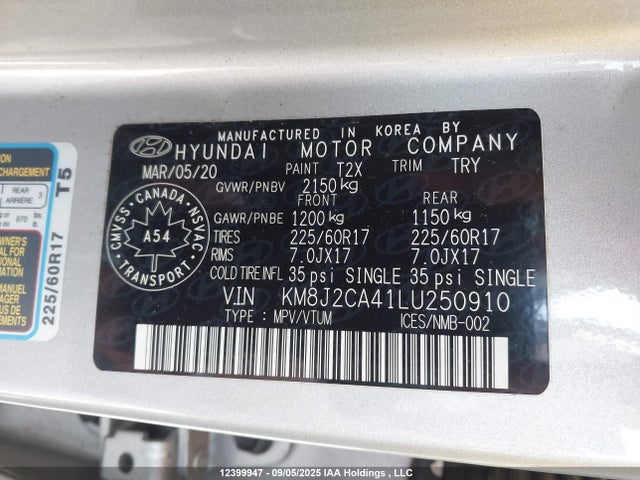 Hyundai gdi nu 2020 KM8J2CA41LU250910 Image 9