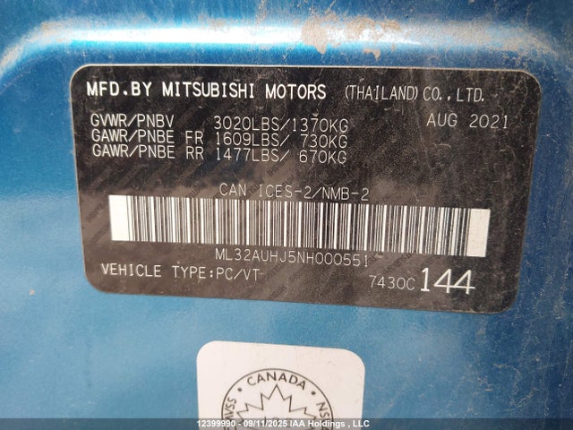ML32AUHJ5NH000551 Mitsubishi mivec