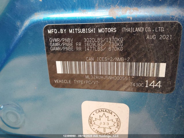 ML32AUHJ5NH000551 Mitsubishi mivec