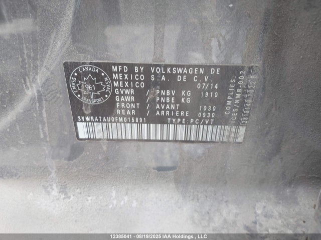 3VWRA7AU0FM015891 Volkswagen Tdi