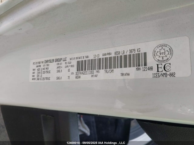 RAM Promaster 1500 2014 3C6TRVAG2EE113353 Image 9