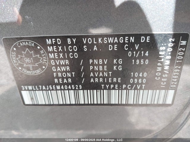 3VWLL7AJ5EM404529 Volkswagen Jetta