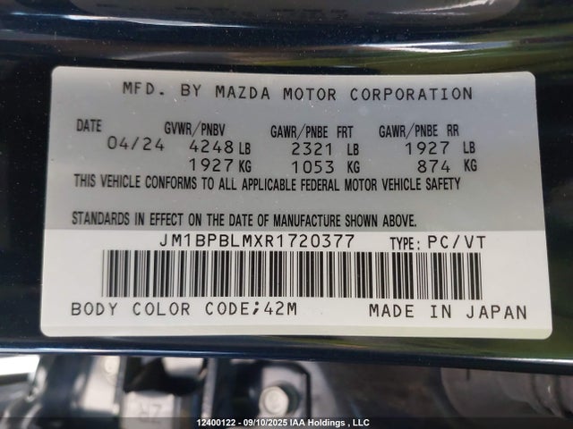JM1BPBLMXR1720377 Mazda pyukd