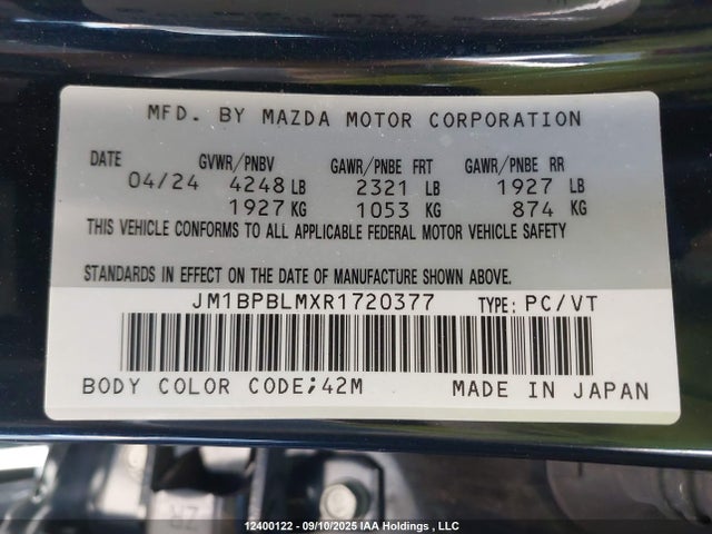 JM1BPBLMXR1720377 Mazda pyukd