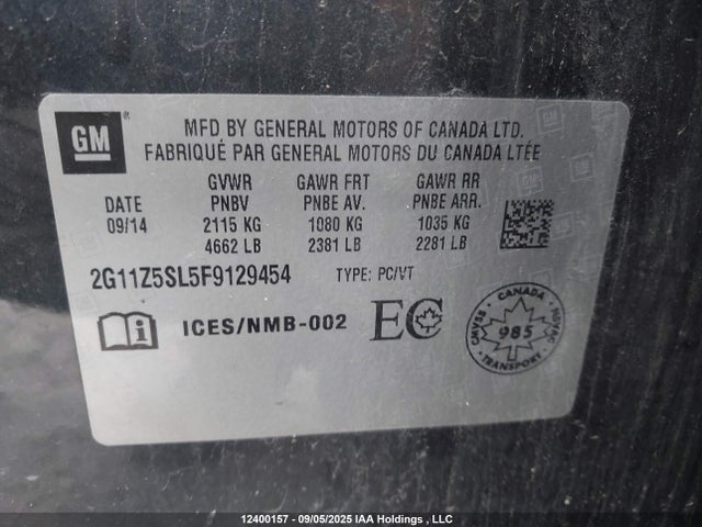 2G11Z5SL5F9129454 Chevrolet lkw