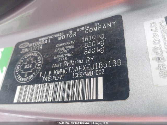 Hyundai dohc gdi gamma 2014 KMHCT5AEXEU185133 Image 18