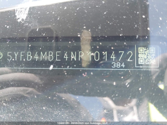 Toyota m20a-fks 2022 5YFB4MBE4NP101472 Image 9