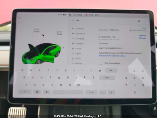 5YJ3E1EA2MF082813 Tesla MODEL 3