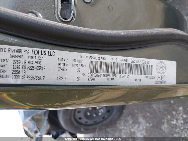 12400191 :رقم المزاد ، 3C4PDCAB7GT169868 vin ، 2016 Dodge Journey Se مزاد بيع