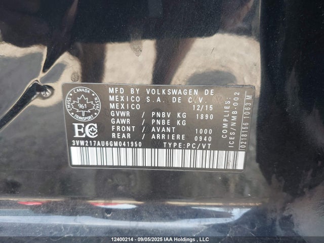 3VW217AU6GM041950 Volkswagen 1.8 tsi