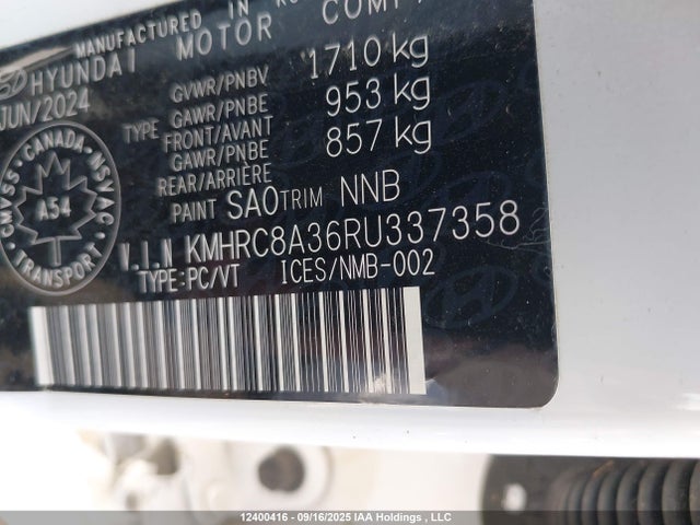 KMHRC8A36RU337358 Hyundai gamma ii