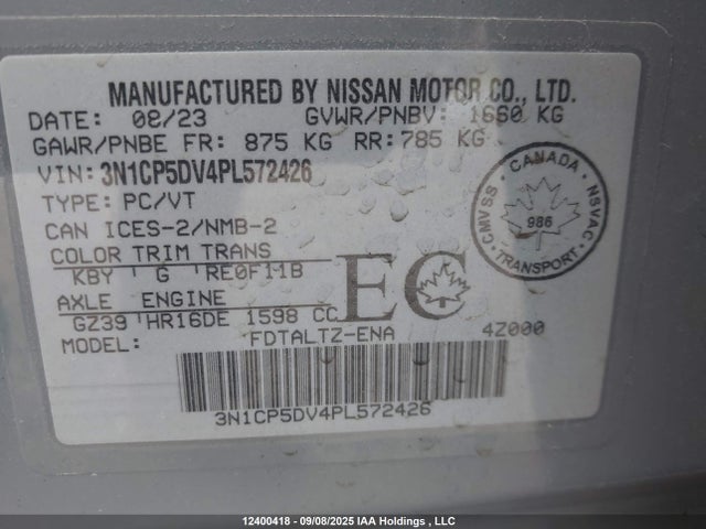 Nissan Kicks 2023 3N1CP5DV4PL572426 Image 9