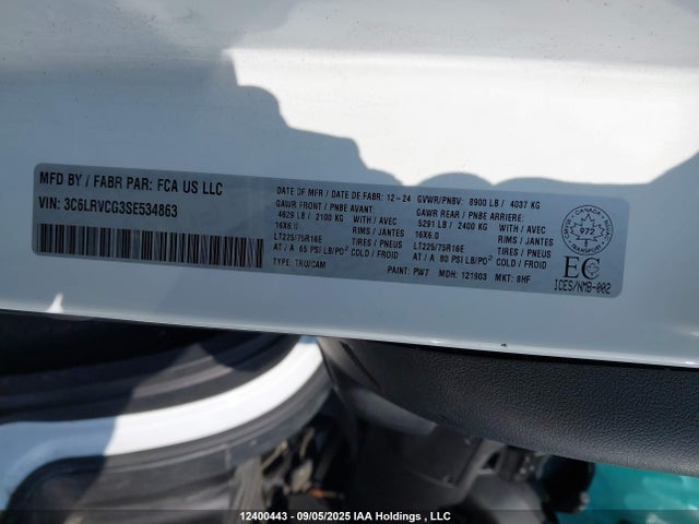 3C6LRVCG3SE534863 RAM Promaster 2500