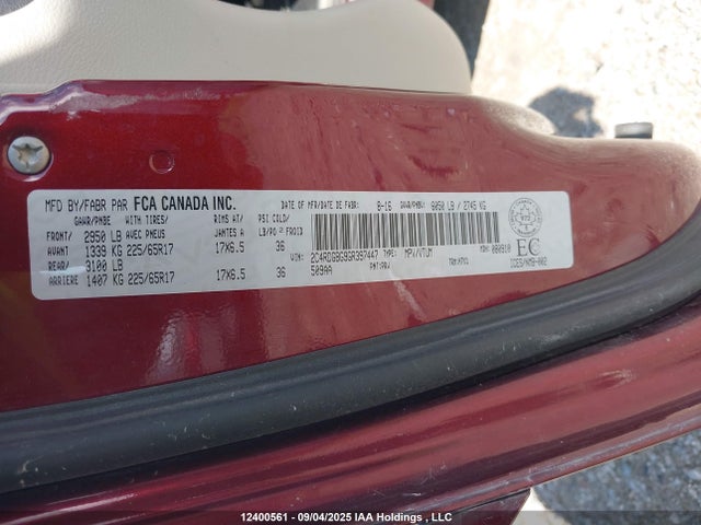 2C4RDGBG9GR397447 Dodge Grand Caravan