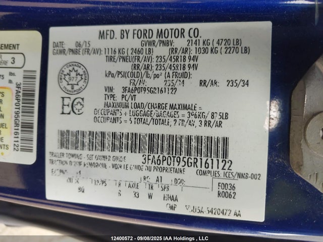 Ford 2016 2016 3FA6P0T95GR161122 Image 19