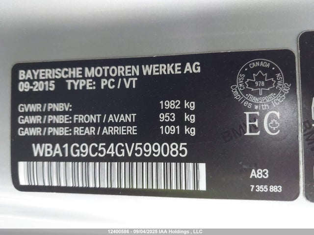 WBA1G9C54GV599085 BMW 228I